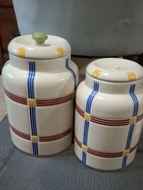 Longaberger White Ceramic Bowl Set with Subtle Brown Accent